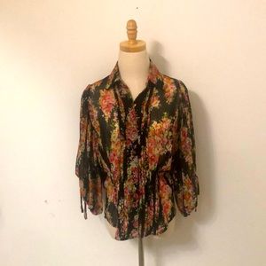Moody floral blouse